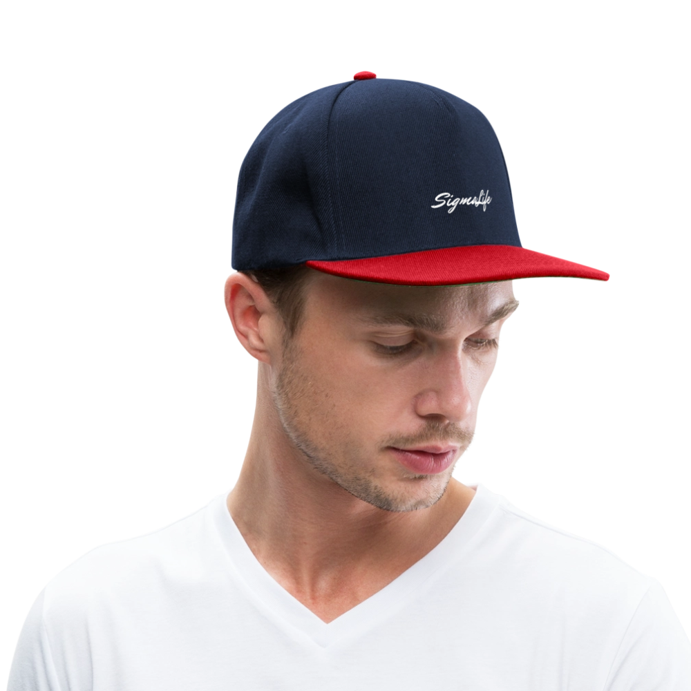 SigmaLife Hat. - navy/red