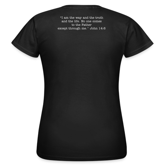 JESUS IS KING Women's T-shirt (John 14:16 Edition). - black