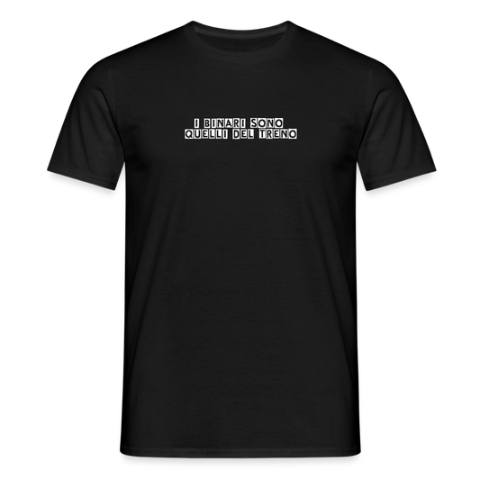 Men's T-Shirt (binari = quelli del treno) - black