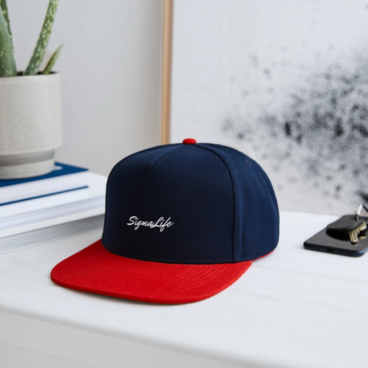 SigmaLife Hat. - navy/red