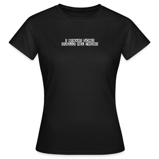Women's T-Shirt (binari = quelli del treno) - black